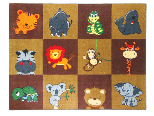 My Zoo Baby Earth Tone 6'6"x8'4"
